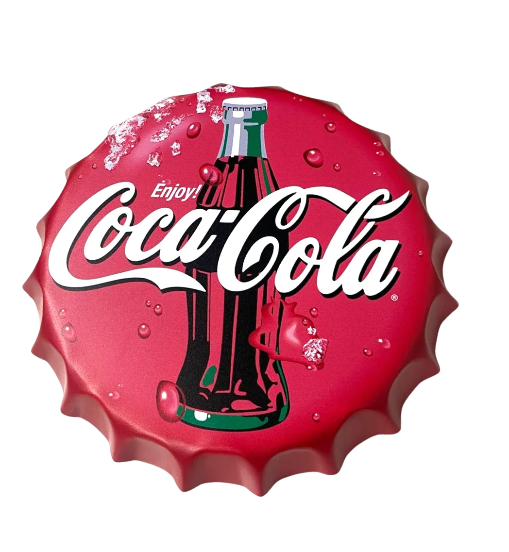 Wall Hung Décor Bottle Cap Sign Man Cave Assorted (30CM)