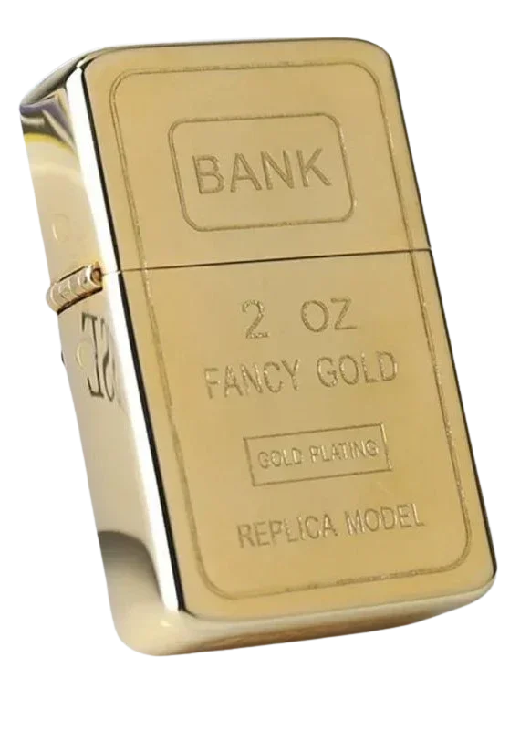Zorro Lighter Fluid Refill Flip Lid Gold Bar Design