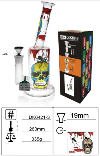 CLEARANCE D&K Glass Oil Pourer Skull Design 26cm